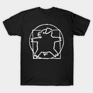 vitruvian pig - white T-Shirt